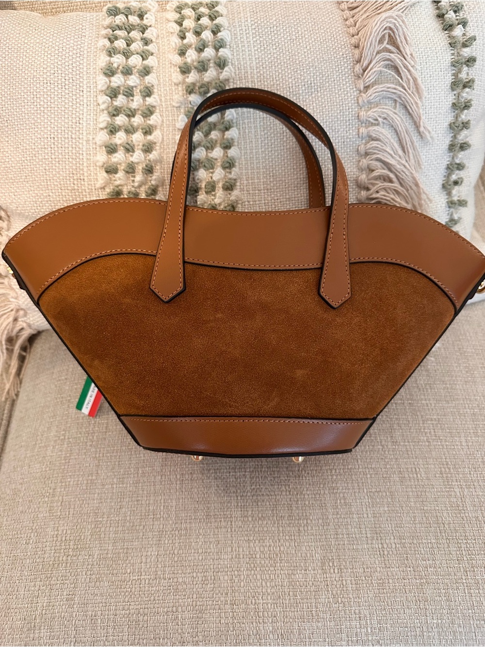 Cheval Firenze Tulip Suede Handbag Made in Italy NWT